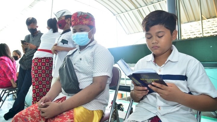 Siswa saat mengikuti tahapan tes PPDB jenjang SMP jalur prestasi penghafal kitab suci/ist