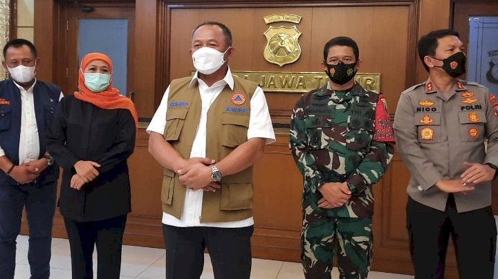 Kepala BNPB Letjen TNI Ganip Warsito bersama Forkopimda Jatim/ist