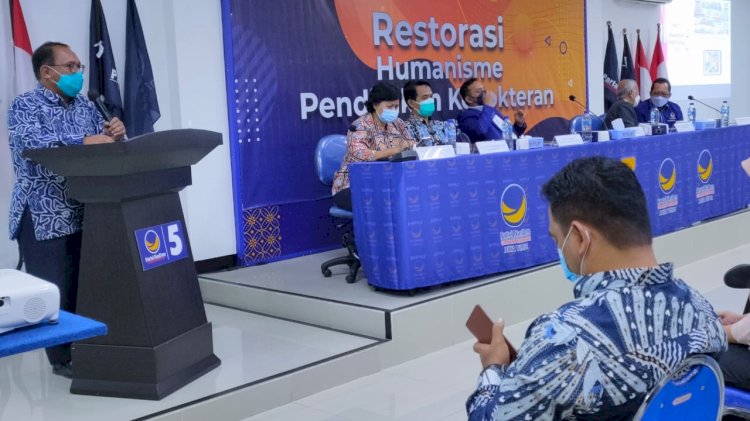 Webinar bertema ‘Restorasi Humanisme Pendidikan Kedokteran’ di Kantor DPW Partai NasDem Jatim/ RMOLJatim