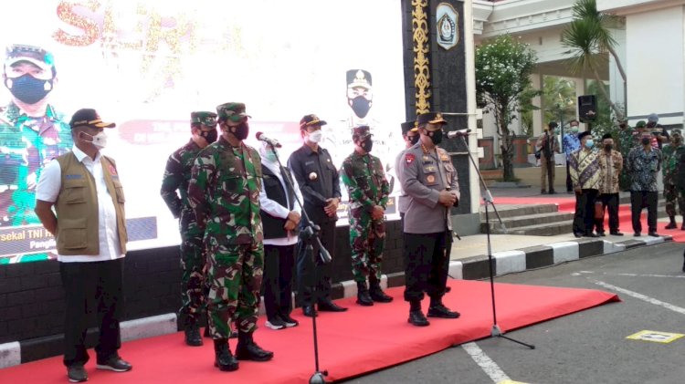 Kunjungan Panglima TNI Marsekal Hadi  Tjahjanto dan Kapolri Jenderal Listyo Sigit di Lamongan/RMOLJatim