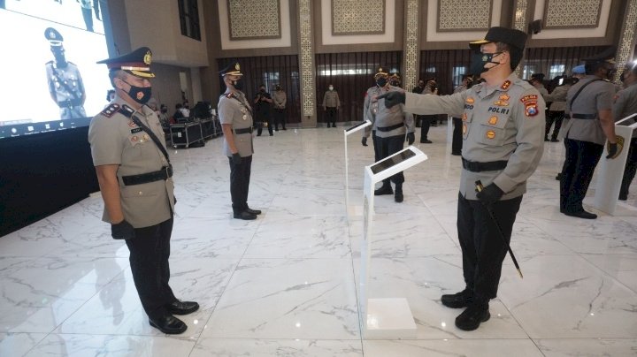 Suasana Sertijab di Mapolda Jatim. /Ist