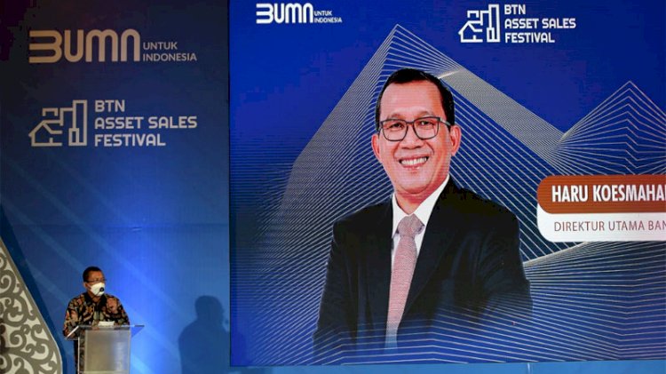 Direktur Utama Bank BTN Haru Koesmahargyo  di acara Asset Sales Festival di Yogyakarta, Jumat (18/6)./RMOL
