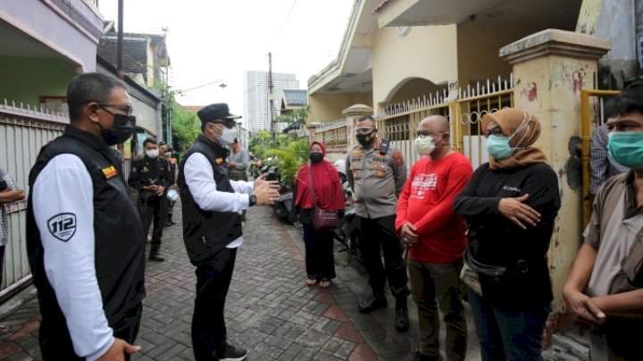 Wali Kota Eri sidak ke kampung Simo Sidomulyo/RMOLJatim