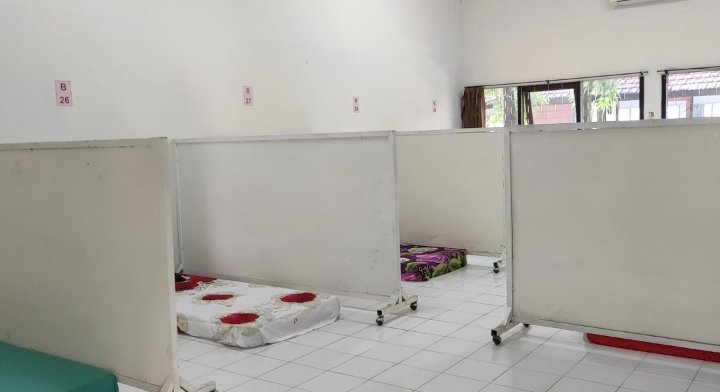 Kondisi Ruang Isolasi Mandiri di Gedung Eks BLK Kota Kediri/RMOLJatim