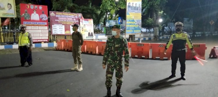 Salah satu lokasi Penyekatan di Jalan Protokol/RMOLJatim