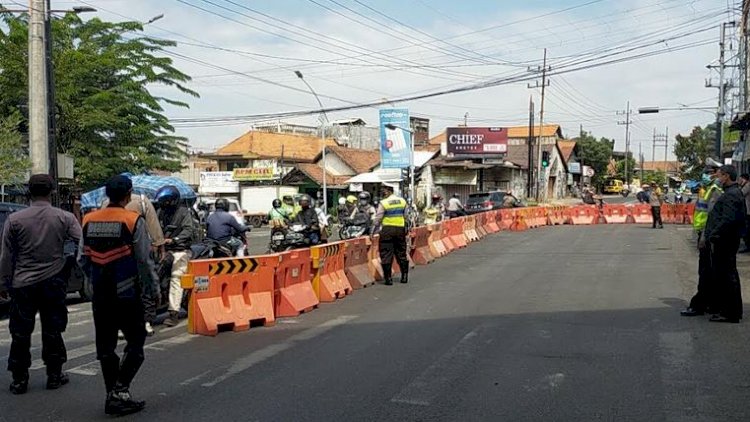 Jalan Mastrip masuk ke Surabaya ditutup/RMOLJatim