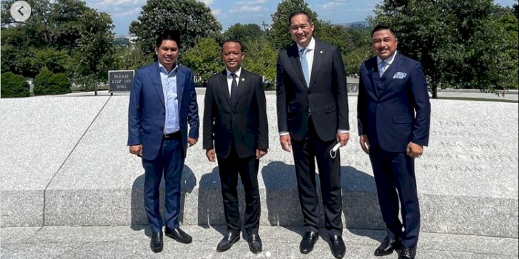 Menteri Investasi, Bahlil Lahadalia dan Menteri Perdagangan, M. Lutfi bersama Mardani H. Maming, dan Michael Wattimena/Rep