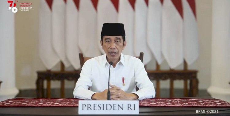 Presiden Joko Widodo saat memberikan sambutan dalam acara bertajuk 