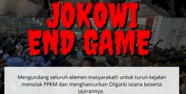 Poster seruan aksi geruduk Istana/Net