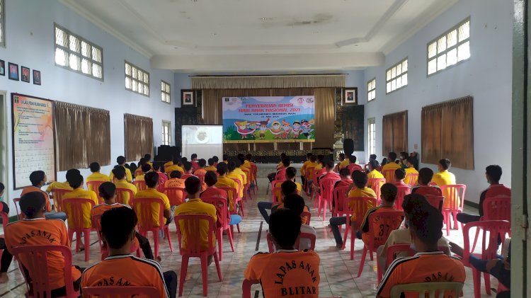 Suasana pemberian remisi kepada Anak Didik Pemasyarakatan (ADP)/Ist