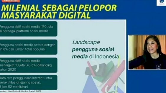 Ketua Komisi I DPR saat mengisi Webinar soal masyarakat digital/Repro