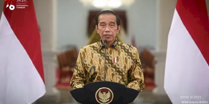 Presiden Jokowi sata umumkan PPKM lanjut hingga 2 Agustus 2021/Ist