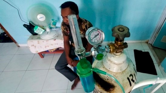 Isi ulang tabung oksigen besar seperti ini, harganya mencapai Rp 200 ribu hingga Rp 275 ribu/RMOLJatim