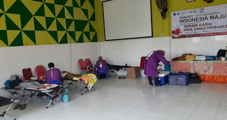 Suasana Donor Darah dan Plasma di Tongas Kabupaten Probolinggo/Ist