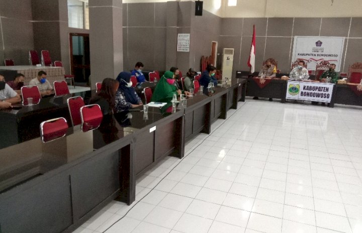 Suasana audiensi PKL & HMI Bondowoso/RMOLJatim