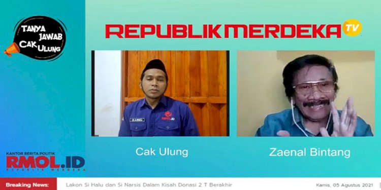 Zainal Bintang saat menjadi narasumber program Tanya Jawab Cak Ulung bertajuk "Elegi Pandemi Covid-19"/Repro