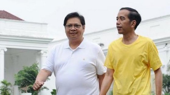 Presiden Joko Widodo dan Menko Perekonomian Airlangga Hartarto/Net