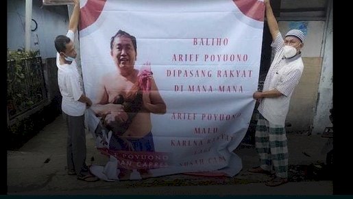 Baliho bergambar Arief Poyuono/ ist