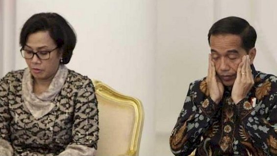 Menteri Keuangan Sri Mulyani  dan Presiden Jokowi/ net