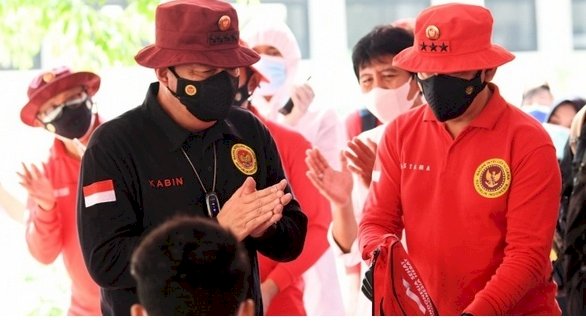 Kepala BIN Budi Gunawan saat tinjau vaksinasi di Tangerang, Banten/Ist