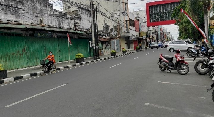 Suasana pertokoan  di Jalan Dhoho Kota Kediri/RMOLJatim