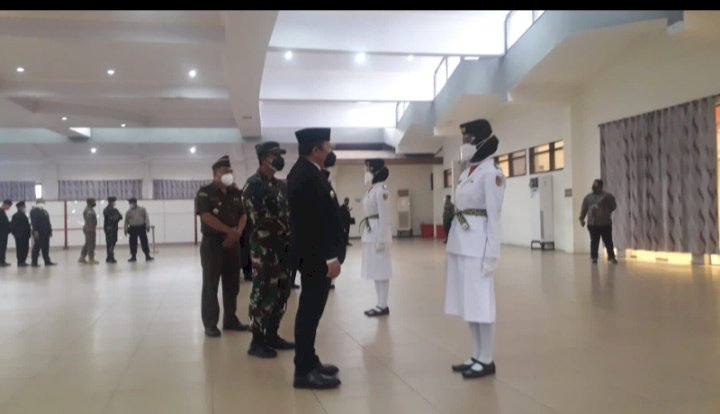 Bupati Jember bersama Forkopimda dalam acara pengukuhan Paskibra di Aula PB Sudirman Pemkab Jember/RMOLJatim