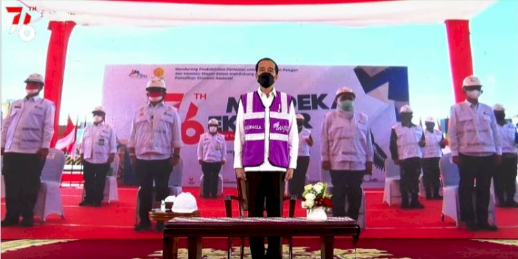 Presiden Joko Widodo dalam acara Pelepasan Merdeka Ekspor Pertanian secara virtual dari Istana Kepresidenan Bogor, Sabtu, 14 Agustus/Repro