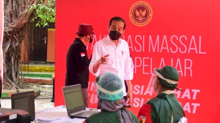 Presiden Jokowi saat bertatap muka dengan para siswa SMPN 3 Mejayan, Madiun/ist