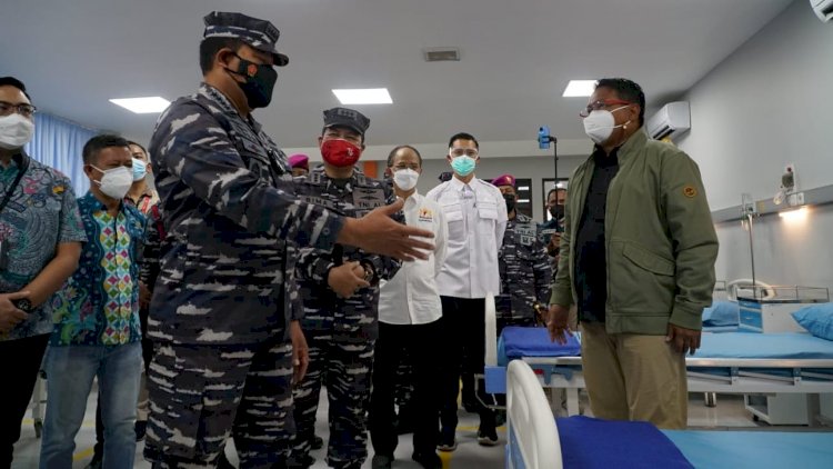 Kepala Staf Angkatan Laut (KSAL), Laksamana TNI Yudo Margono, saat memantau rumah osksigen di SIER/ist