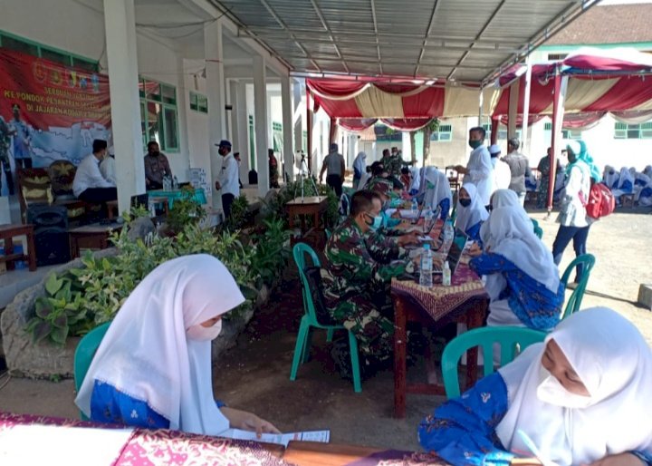 Suasana Vaksinasi yang dilakukan Kodim 0820 Probolinggo. /RMOLJatim