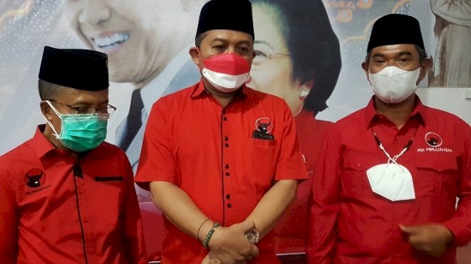 Ketua PDIP Malang Raya Usai Melakukan Konsolidasi/RMOLJatim