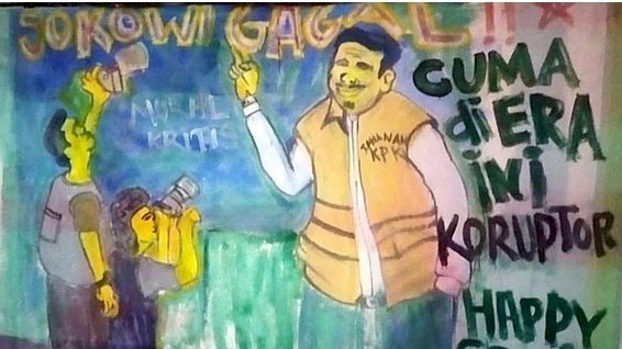 Penampakan mural yang dibuat di kawasan Taman Ismail Marzuki, Jakarta Pusat/Ist