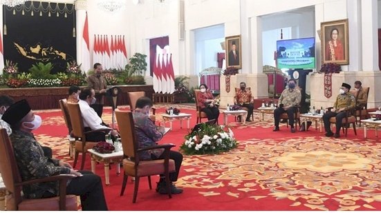 Presiden Jokowi saat undang Ketum parpol koalisi ke Istana Negara Rabu (25/8)/Ist