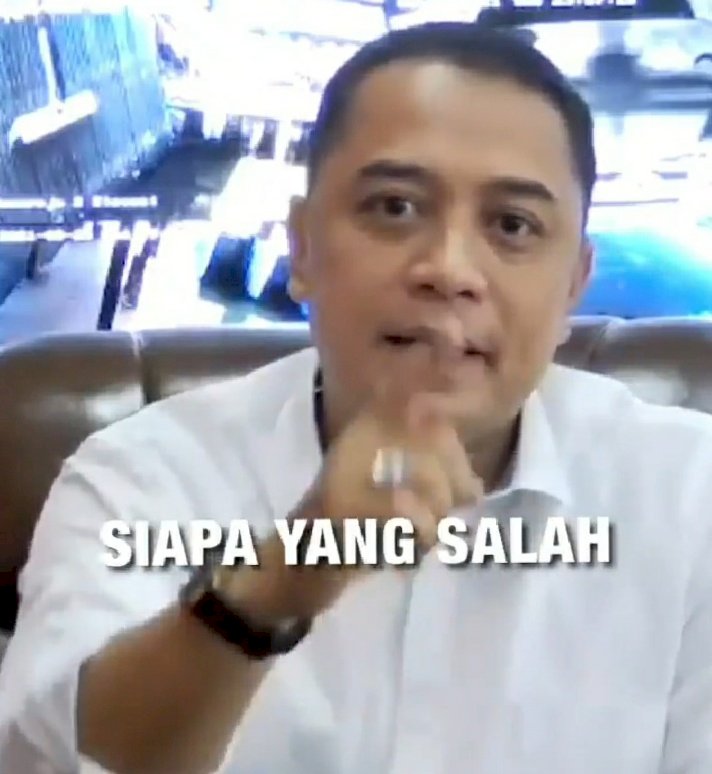 Video Walikota Surabaya Eri  Cahyadi marahi jajarannya/Repro