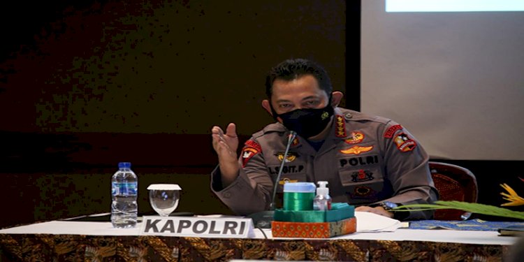 Kapolri Jenderal Listyo Sigit Prabowo saat memberi pengarahan kepada Forkompimda Kabupaten Merauke, Papua/RMOL