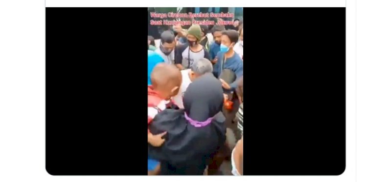 Video pembagian bantuan presiden (banpres) di Cirebon saat Presiden Joko Widodo kunjungan kerja pada Selasa, 31 Agustus/Repro