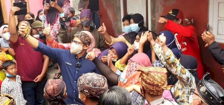 Sandiaga Salahudin Uno saat kunker ke Sukabumi, Jawa Barat/RMOL