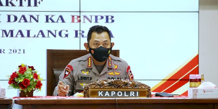 Kapolri Jenderal Listyo Sigit Prabowo saat memimpin rapat Forkompimpda Malang Raya, Jawa Timur/Ist