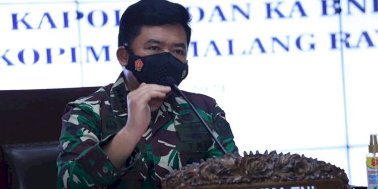 Panglima TNI Marsekal Hadi Tjahjanto saat melaksanakan dialog Interaktif dengan Forkopimda Malang Raya/Ist