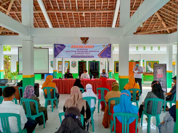 Sosialisasi peredaran rokok ilegal di Desa Bawangan, Kecamatan Ploso, Kabupaten Jombang/Ist