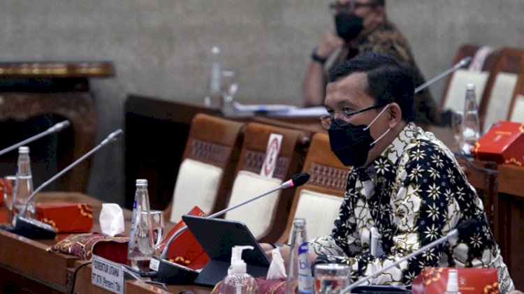 Direktur Utama Bank BTN Haru Koesmahargyo dalam Rapat Dengar Pendapat bersama Komisi VI DPR RI./Istimewa