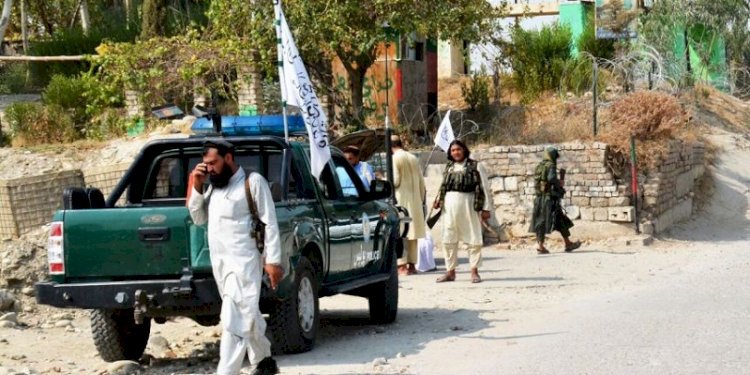 Kendaraan milik Taliban yang menjadi target serangan/Net