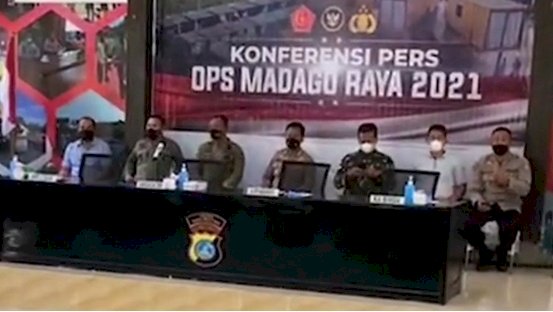 Jumpa pers operasi gabungan TNI-Polri yang mengakibatkan Ali Kalora meninggal dunia/Net