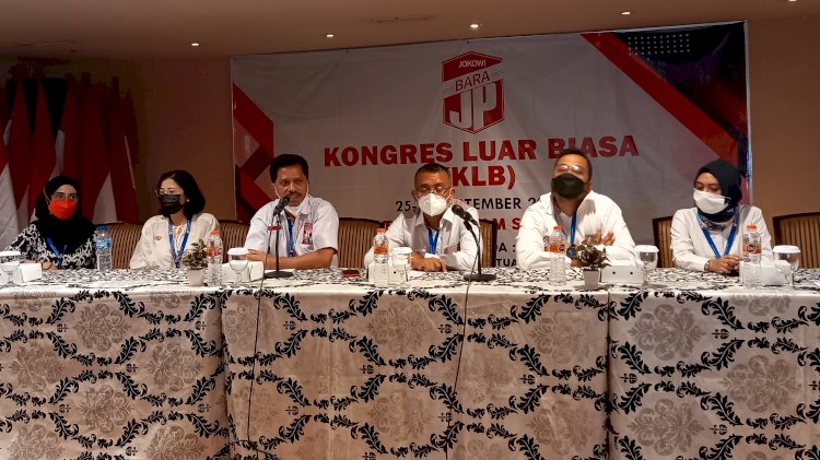 Unsur DPP Bara JP saat menggelar jumpa pers di Surabaya/RMOLJatim