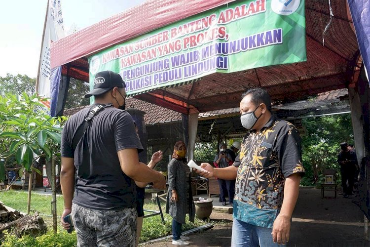 pengecekan prokes sebelum masuk wahana wisata/RMOLJatim