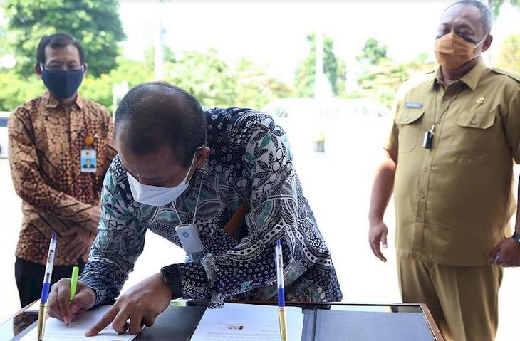 Penandatanganan MoU antara PD Pasar Surya dengan PT BNI (Persero) Tbk Kantor Cabang Surabaya/RMOLJatim