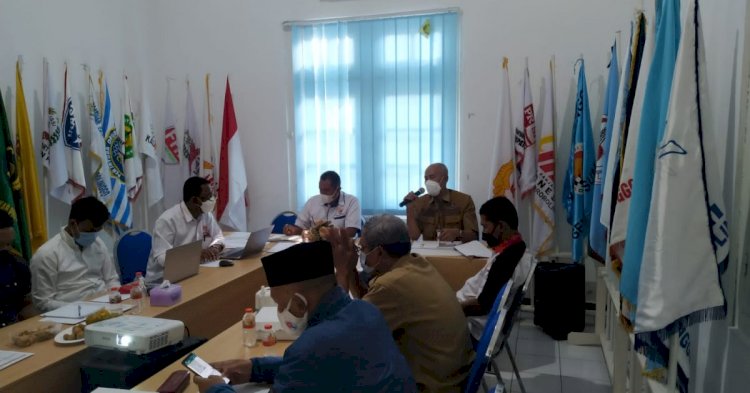 Rapat Satgas Covid-19 dengan pengurus Koni Kabupaten Probolinggo, untuk persiapan Porkab. /Ist