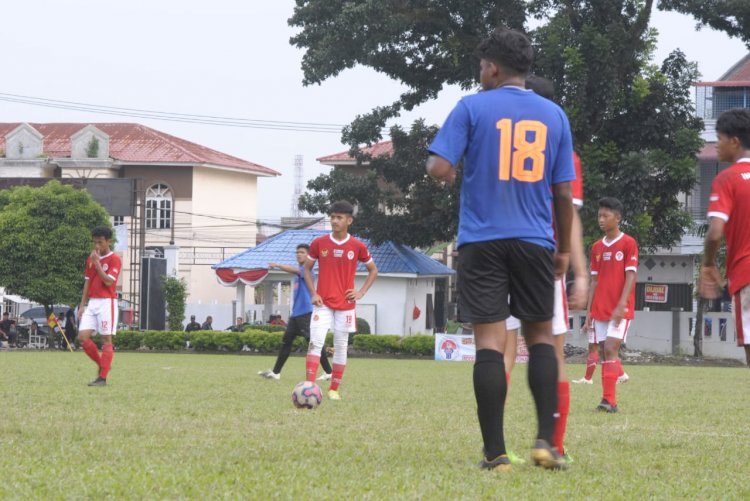 Laga uji coba Timnas Pelajar Kemenpora U15 melawan Persiraja U18/RMOLJatim