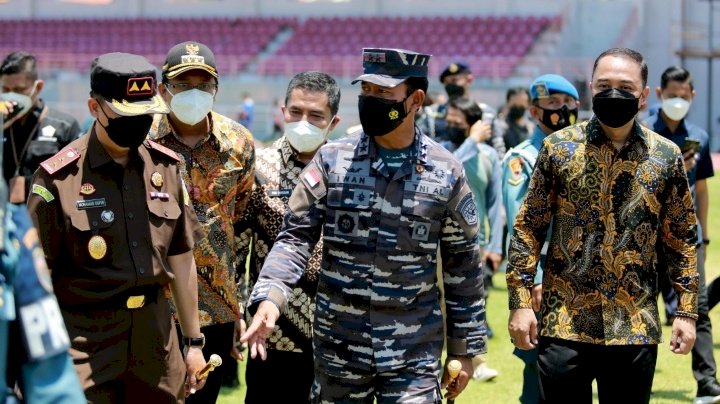 Wali Kota Eri bersama Pangkoarmada II dan Kajati Jatim/RMOLJatim