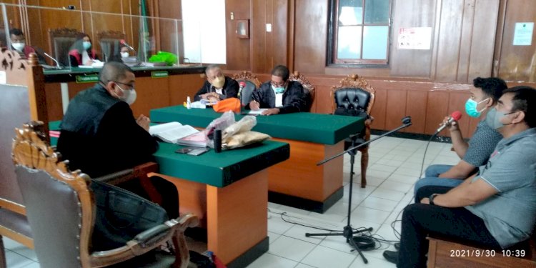 suasana persidangan tiga oknum polisi nyabu/RMOLJatim